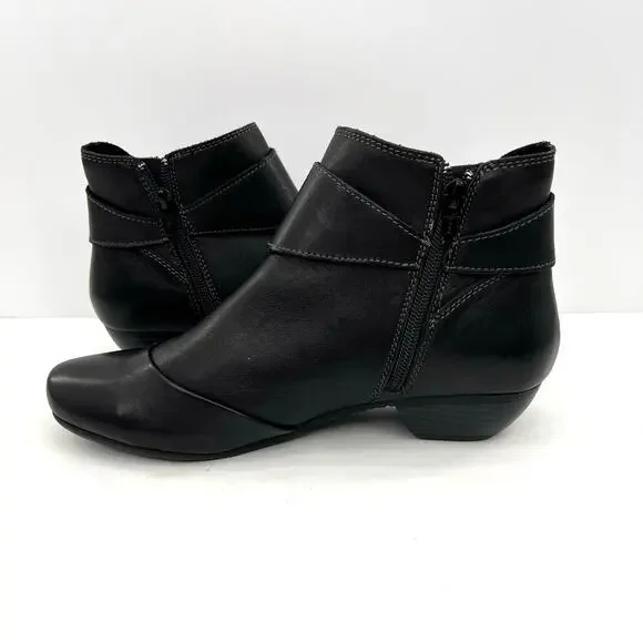 Taos Footwear Women's Addition Leather Side Zip Ankle Boots - Picture 5 of 8